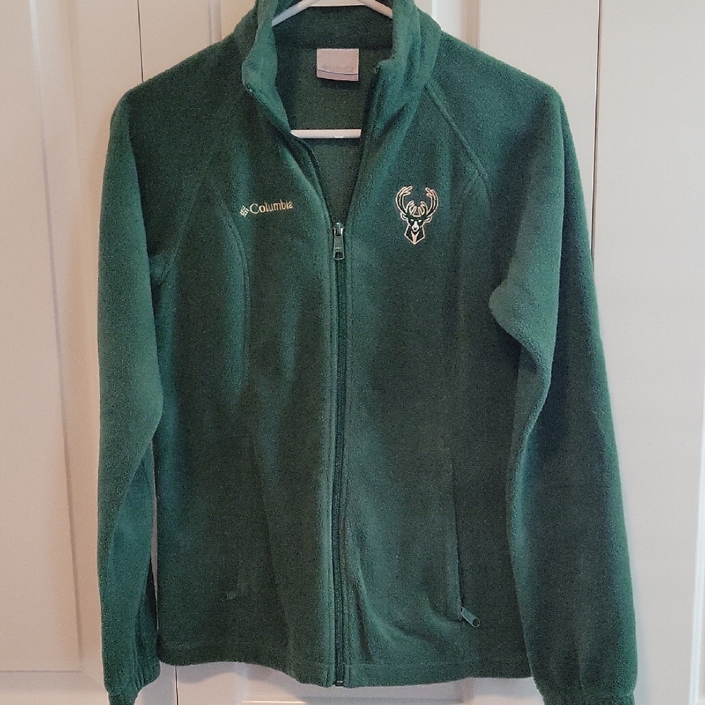 Women's Columbia Forest Green Milwaukee Bucks Fleece Jacket